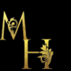 330d4f golden letter m h logo luxury gold